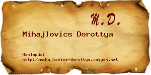 Mihajlovics Dorottya névjegykártya